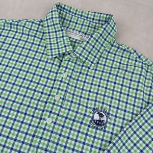 Carnoustie Performance Medium Mens Polo Shirt Golf Pebble Beach 22x29 Plaid